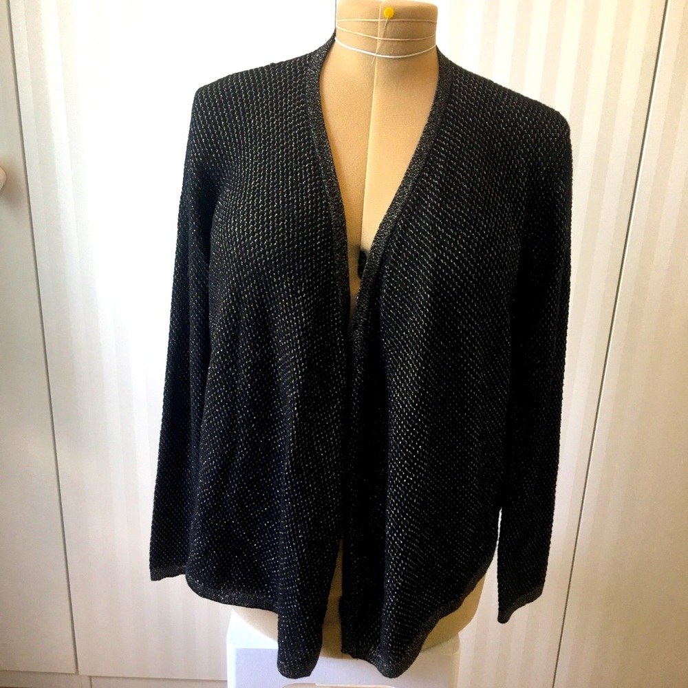 Jones New York black and gold cardigan Size M (petite)